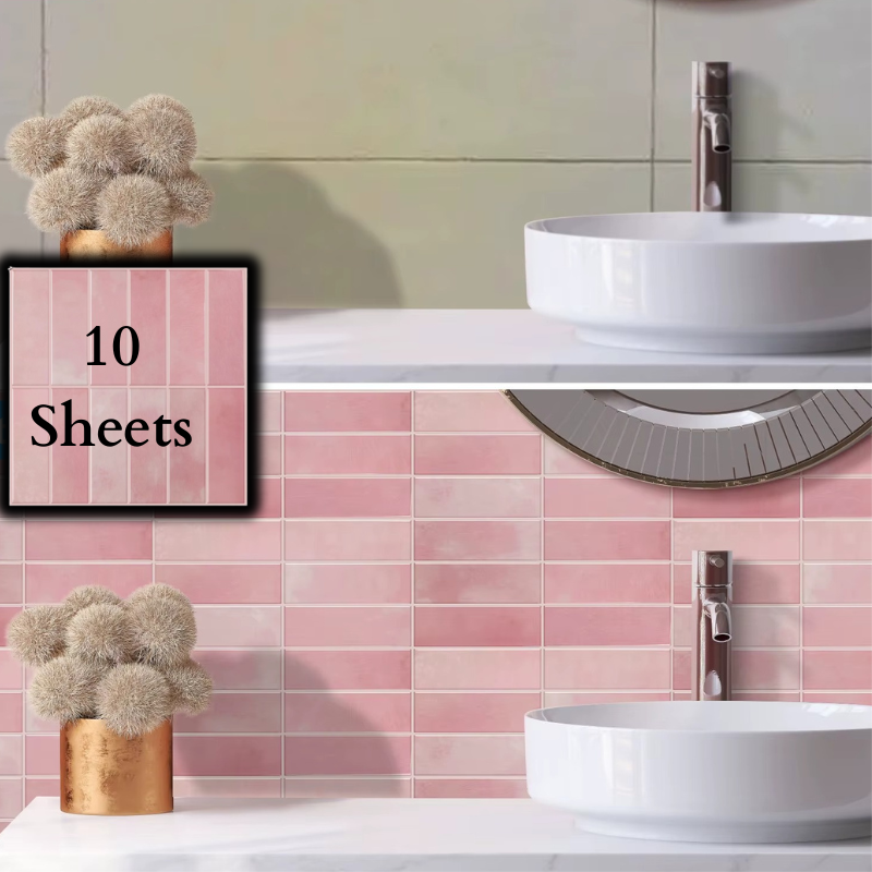 EZ Peel & Stick Wall Decor Tiles – Strong Adhesive Waterproof Backsplash Stickers for Kitchen & Bathroom