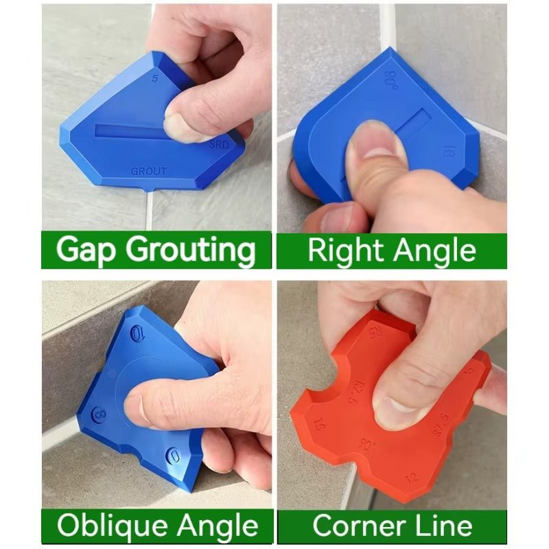 EZ 4PCS Caulk Finishing Tool Kit - Silicone Sealant Smoother & Scraper Set - EZ Painting Tools