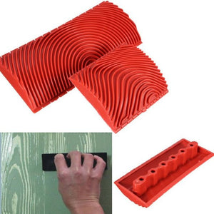 2pcs Rubber Imitation Wood Grain Wall Painting Decorative Roller Brushes - EZ Painting Tools