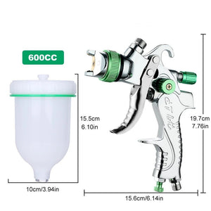 EZ High Performance HVLP Professional Spray Gun 1.4/1.7/2.0/2.5MM 600cc Aluminum Cup for Auto Paint, Primer, Clear/Top Coat & Touch-Up - EZ Painting Tools