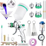 EZ High Performance HVLP Professional Spray Gun 1.4/1.7/2.0/2.5MM 600cc Aluminum Cup for Auto Paint, Primer, Clear/Top Coat & Touch-Up - EZ Painting Tools